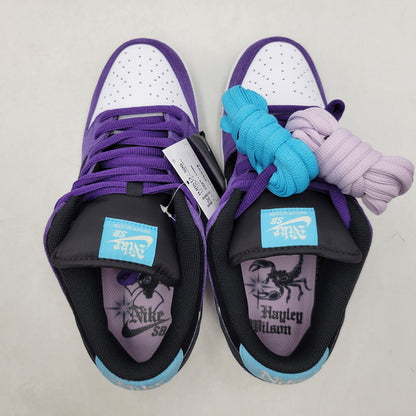 【中古美品】【メンズ】 NIKE SB ナイキエスビー × HAYLEY WILSON ヘイリーウィルソン DUNK LOW PRO HJ0513-500 ダンク ロー プロ スニーカー シューズ 靴 160-250908-as-19-izu サイズ：26.5cm カラー：COURT PURPLE/BLACK-WHITE 万代Net店