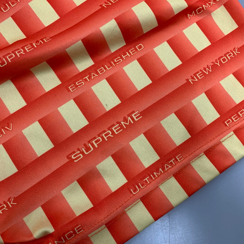 【中古品】【メンズ】 Supreme シュプリーム GRID SOCCER SHORT グリッド サッカー ショーツ ショートパンツ ボトムス 149-250908-as-02-izu サイズ：L カラー：オレンジ系 万代Net店