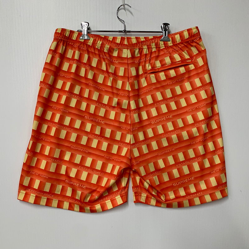 【中古品】【メンズ】 Supreme シュプリーム GRID SOCCER SHORT グリッド サッカー ショーツ ショートパンツ ボトムス 149-250908-as-02-izu サイズ：L カラー：オレンジ系 万代Net店