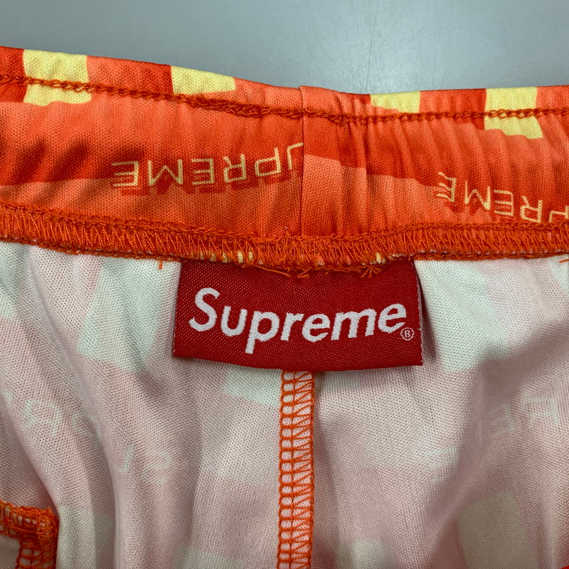 【中古品】【メンズ】 Supreme シュプリーム GRID SOCCER SHORT グリッド サッカー ショーツ ショートパンツ ボトムス 149-250908-as-02-izu サイズ：L カラー：オレンジ系 万代Net店