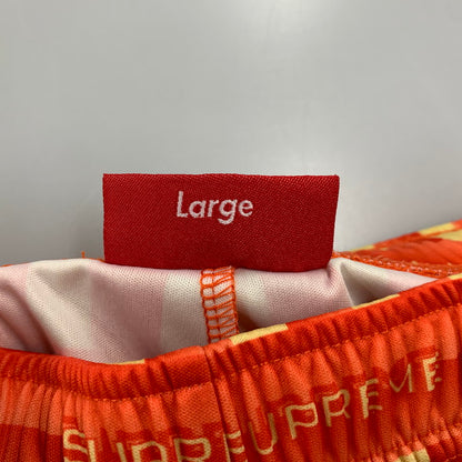 【中古品】【メンズ】 Supreme シュプリーム GRID SOCCER SHORT グリッド サッカー ショーツ ショートパンツ ボトムス 149-250908-as-02-izu サイズ：L カラー：オレンジ系 万代Net店