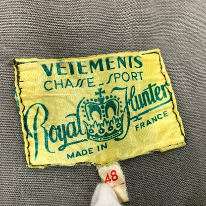 【現状渡し品】【メンズ】 ROYAL HUNTER フランス製 60S-70S HUNTING JACKET 60-70年代 ハンティングジャケット アウター 長袖 146-250913-cs-05-izu サイズ：48 カラー：カモフラージュ 万代Net店