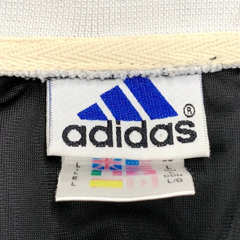 【中古品】【メンズ】 adidas アディダス 90’s MESH GAME SHIRT 90年代 メッシュ ゲームシャツ 半袖Tシャツ トレフォイルロゴ 万国旗タグ 146-250926-hi-04-izu サイズ：L カラー：ブラック/ホワイト 万代Net店