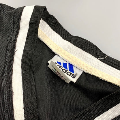 【中古品】【メンズ】 adidas アディダス 90’s MESH GAME SHIRT 90年代 メッシュ ゲームシャツ 半袖Tシャツ トレフォイルロゴ 万国旗タグ 146-250926-hi-04-izu サイズ：L カラー：ブラック/ホワイト 万代Net店