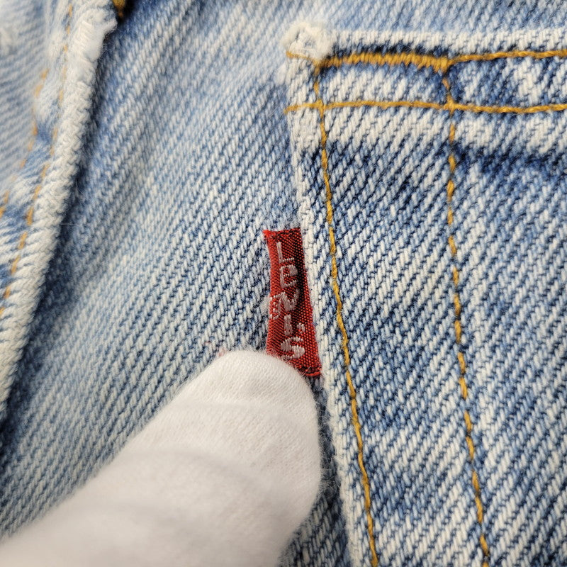 【中古品】【メンズ】 Levi's リーバイス 555-4891 刻印148 SMALL-E 96年製 90S 555 RELAXED FIT STRAIGHT DENIM PANTS リラックス フィット ストレート デニム パンツ ズボン ボトムス 157-250922-ya-07-izu サイズ：32×34 カラー：ライトインディゴ 万代Net店
