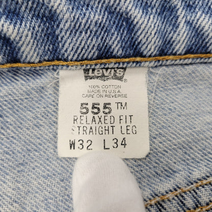 【中古品】【メンズ】 Levi's リーバイス 555-4891 刻印148 SMALL-E 96年製 90S 555 RELAXED FIT STRAIGHT DENIM PANTS リラックス フィット ストレート デニム パンツ ズボン ボトムス 157-250922-ya-07-izu サイズ：32×34 カラー：ライトインディゴ 万代Net店