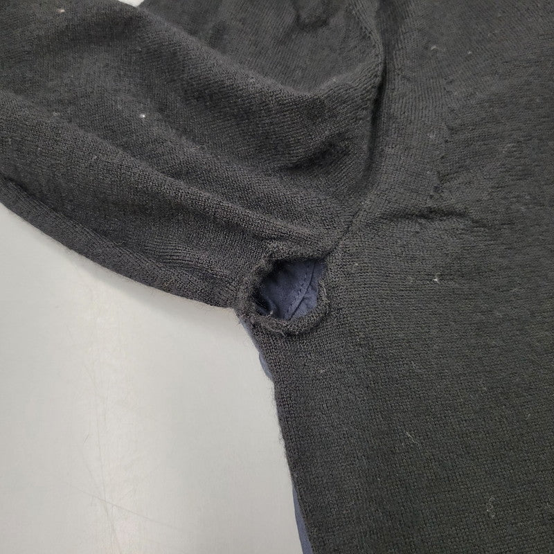 【現状渡し品】【メンズ】 Sacai サカイ DOCKING DESIGN KNIT SWEATER 18-01781M ドッキング デザイン ニット セーター 長袖 トップス 140-250911-as-02-izu サイズ：1 カラー：ブラック×ネイビー 万代Net店