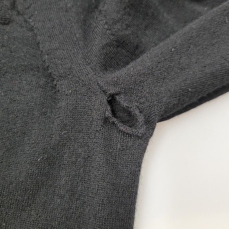 【現状渡し品】【メンズ】 Sacai サカイ DOCKING DESIGN KNIT SWEATER 18-01781M ドッキング デザイン ニット セーター 長袖 トップス 140-250911-as-02-izu サイズ：1 カラー：ブラック×ネイビー 万代Net店