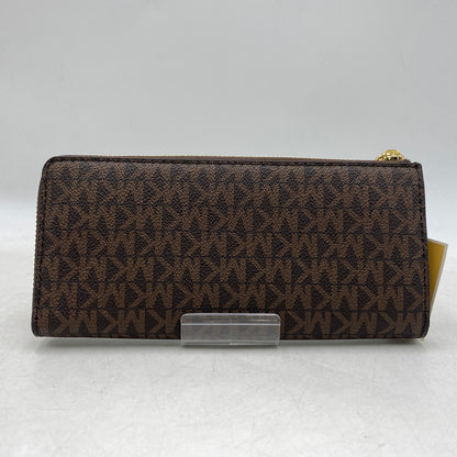 【中古美品】【メンズ/レディース】 Michael Kors マイケルコース MK SIGNATURE BROWN 35F8GTVZ3B MKシグネチャー ブラウン L字ファスナー 長財布 200-250915-as-09-izu カラー：ブラウン 万代Net店