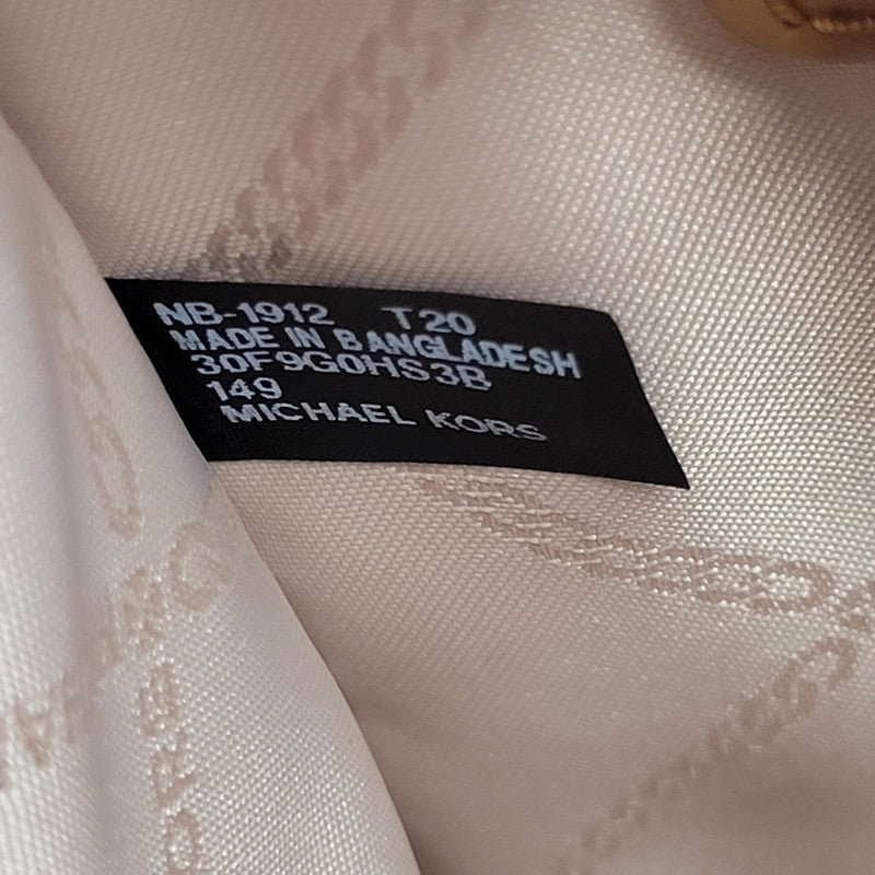 【中古品】【レディース】 Michael Kors マイケルコース 30F9G0HS3B MK SIGNATURE WHITE TOTE BAG カバン トート バック シグネチャー 188-250912-rk-06-izu カラー：ホワイト×ブラウン 万代Net店