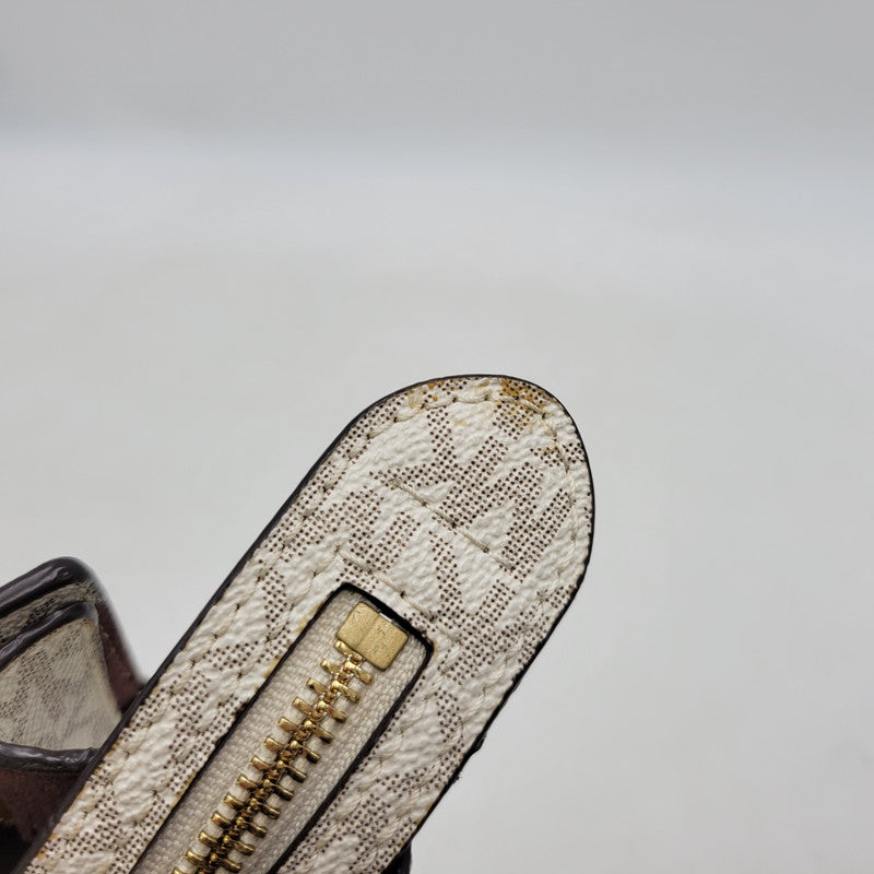 【中古品】【レディース】 Michael Kors マイケルコース 30F9G0HS3B MK SIGNATURE WHITE TOTE BAG カバン トート バック シグネチャー 188-250912-rk-06-izu カラー：ホワイト×ブラウン 万代Net店