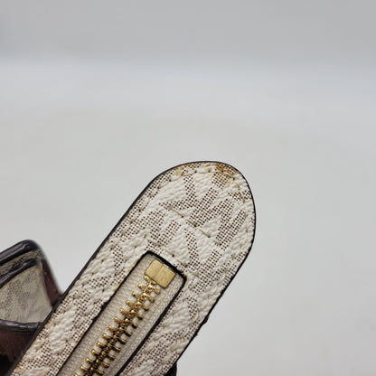 【中古品】【レディース】 Michael Kors マイケルコース 30F9G0HS3B MK SIGNATURE WHITE TOTE BAG カバン トート バック シグネチャー 188-250912-rk-06-izu カラー：ホワイト×ブラウン 万代Net店