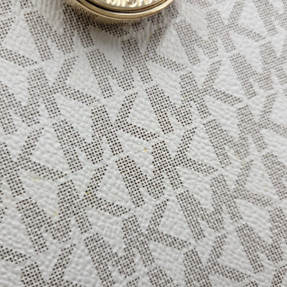 【中古品】【レディース】 Michael Kors マイケルコース 30F9G0HS3B MK SIGNATURE WHITE TOTE BAG カバン トート バック シグネチャー 188-250912-rk-06-izu カラー：ホワイト×ブラウン 万代Net店