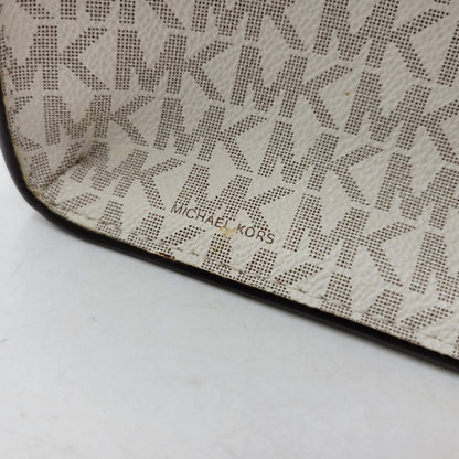 【中古品】【レディース】 Michael Kors マイケルコース 30F9G0HS3B MK SIGNATURE WHITE TOTE BAG カバン トート バック シグネチャー 188-250912-rk-06-izu カラー：ホワイト×ブラウン 万代Net店