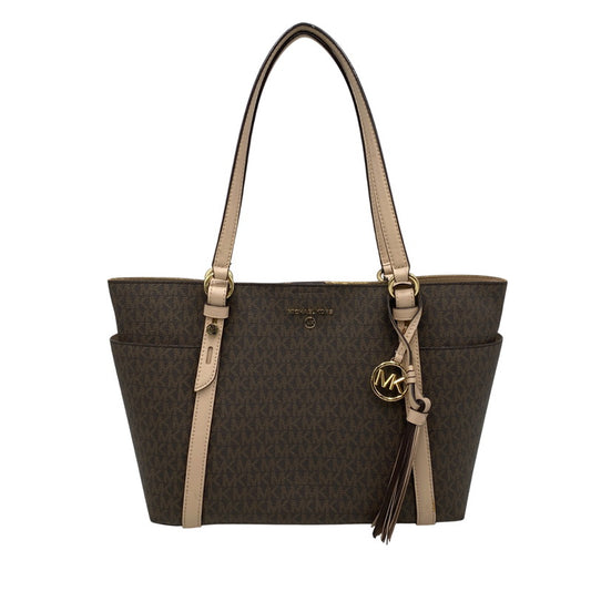 【中古品】【レディース】 MK SIGNATURE BROWN FRINGE TOTE BAG シグネチャー ブラウン フリンジ トートバッグ 30T0GNXT6B カバン 188-260105-yn-01-izu カラー：ブラウン 万代Net店