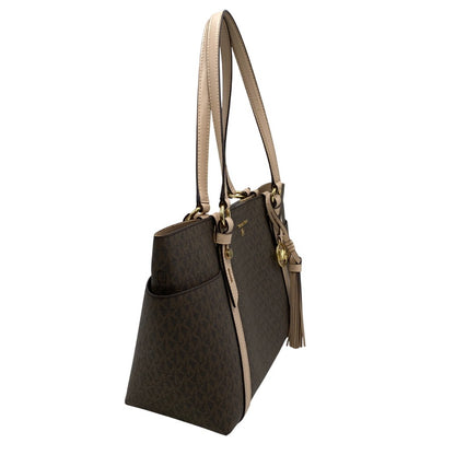 【中古品】【レディース】 MK SIGNATURE BROWN FRINGE TOTE BAG シグネチャー ブラウン フリンジ トートバッグ 30T0GNXT6B カバン 188-260105-yn-01-izu カラー：ブラウン 万代Net店