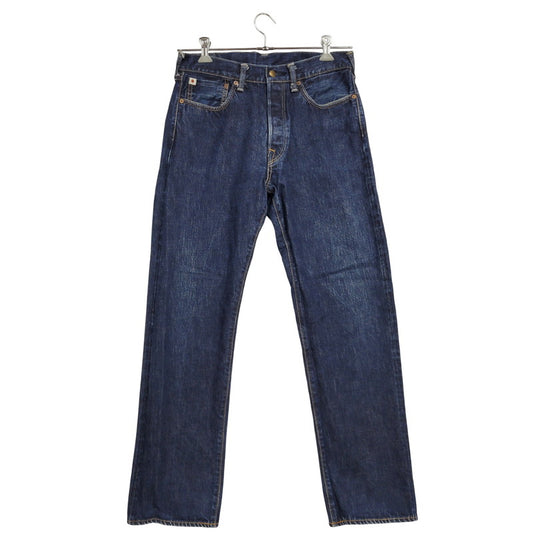【中古品】【メンズ】 45RPM フォーティファイブアールピーエム HORSE BUTTON R LEATHER PATCH DENIM PANTS 4086036 デニムパンツ ジーンズ ボトムス 156-250913-as-09-izu サイズ：31 カラー：インディゴ 万代Net店