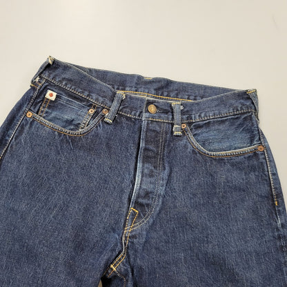 【中古品】【メンズ】 45RPM フォーティファイブアールピーエム HORSE BUTTON R LEATHER PATCH DENIM PANTS 4086036 デニムパンツ ジーンズ ボトムス 156-250913-as-09-izu サイズ：31 カラー：インディゴ 万代Net店