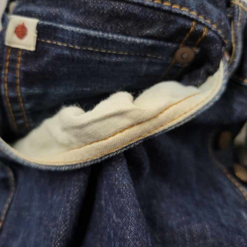 【中古品】【メンズ】 45RPM フォーティファイブアールピーエム HORSE BUTTON R LEATHER PATCH DENIM PANTS 4086036 デニムパンツ ジーンズ ボトムス 156-250913-as-09-izu サイズ：31 カラー：インディゴ 万代Net店