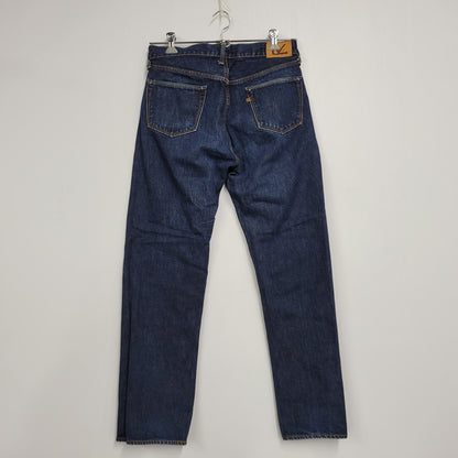 【中古品】【メンズ】 45RPM フォーティファイブアールピーエム HORSE BUTTON R LEATHER PATCH DENIM PANTS 4086036 デニムパンツ ジーンズ ボトムス 156-250913-as-09-izu サイズ：31 カラー：インディゴ 万代Net店