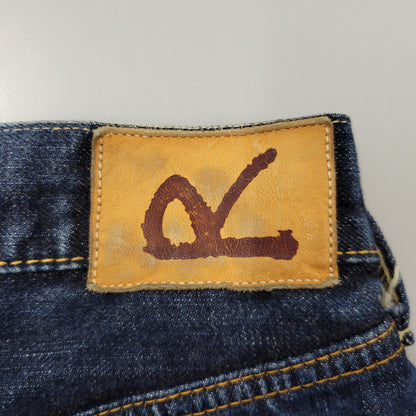 【中古品】【メンズ】 45RPM フォーティファイブアールピーエム HORSE BUTTON R LEATHER PATCH DENIM PANTS 4086036 デニムパンツ ジーンズ ボトムス 156-250913-as-09-izu サイズ：31 カラー：インディゴ 万代Net店