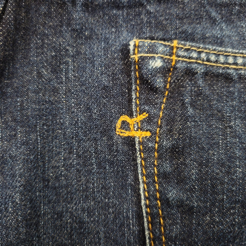 【中古品】【メンズ】 45RPM フォーティファイブアールピーエム HORSE BUTTON R LEATHER PATCH DENIM PANTS 4086036 デニムパンツ ジーンズ ボトムス 156-250913-as-09-izu サイズ：31 カラー：インディゴ 万代Net店