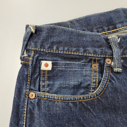 【中古品】【メンズ】 45RPM フォーティファイブアールピーエム HORSE BUTTON R LEATHER PATCH DENIM PANTS 4086036 デニムパンツ ジーンズ ボトムス 156-250913-as-09-izu サイズ：31 カラー：インディゴ 万代Net店