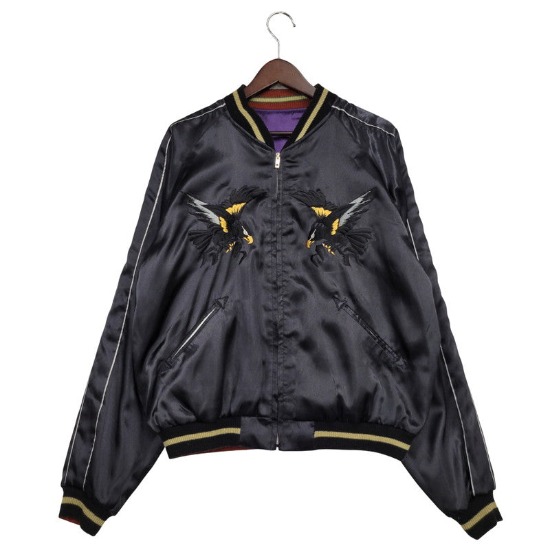 【中古品】【メンズ】 TAILOR TOYO テーラー東洋 REVERSIBLE SOUVENIR JACKET TT10726 リバーシブル スーベニア ジャケット 黒鷹×虎×龍 アウター 145-250911-as-07-izu サイズ：XL カラー：ブラック×パープル 万代Net店
