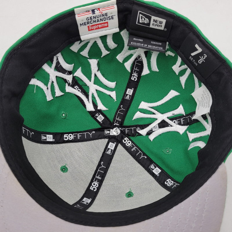 【中古品】【メンズ】 Supreme シュプリーム ×NEWERA ニューエラ 21AW 59FIFTY New York Yankees BOX LOGO NEW ERA 帽子 キャップ 185-250912-rk-01-izu サイズ：7 3/8 カラー：グリーン 万代Net店