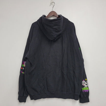 【中古品】【メンズ】 XLARGE エクストララージ 101224012019 TIM COMIX CHENILLE EMBROIDERED HOODED SWEATSHIRT ティムコミックス シェニール刺繍 フーデッド スウェットシャツ トップス 長袖 142-250921-cs-10-izu サイズ：L カラー：ブラック 万代Net店