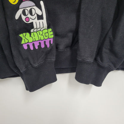 【中古品】【メンズ】 XLARGE エクストララージ 101224012019 TIM COMIX CHENILLE EMBROIDERED HOODED SWEATSHIRT ティムコミックス シェニール刺繍 フーデッド スウェットシャツ トップス 長袖 142-250921-cs-10-izu サイズ：L カラー：ブラック 万代Net店