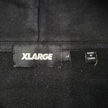 【中古品】【メンズ】 XLARGE エクストララージ 101224012019 TIM COMIX CHENILLE EMBROIDERED HOODED SWEATSHIRT ティムコミックス シェニール刺繍 フーデッド スウェットシャツ トップス 長袖 142-250921-cs-10-izu サイズ：L カラー：ブラック 万代Net店