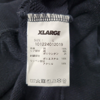 【中古品】【メンズ】 XLARGE エクストララージ 101224012019 TIM COMIX CHENILLE EMBROIDERED HOODED SWEATSHIRT ティムコミックス シェニール刺繍 フーデッド スウェットシャツ トップス 長袖 142-250921-cs-10-izu サイズ：L カラー：ブラック 万代Net店