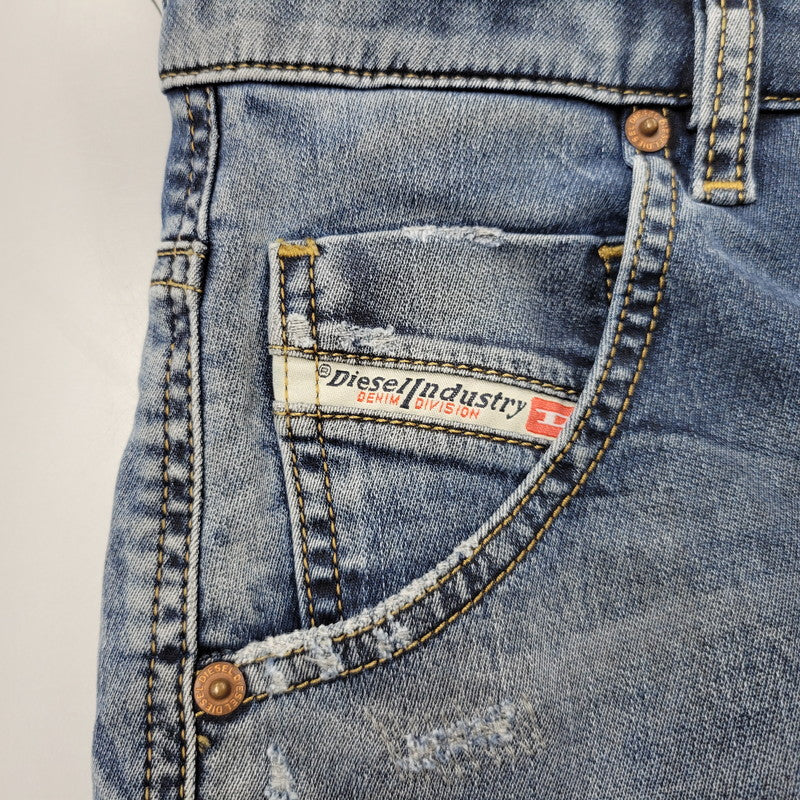 【中古品】【メンズ】 DIESEL ディーゼル A02628 D-KROOSHORT JOGG JEANS ディーゼル クルー ショート ジョグジーンズ ボトムス ズボン 152-250917-cs-10-izu サイズ：28 カラー：インディゴ 万代Net店