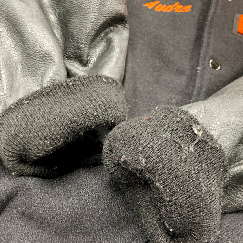 【現状渡し品】【メンズ】 DELONG デロング AUDRA STADIUM JACKET スタジアムジャケット USA製 スタジャン アウター 146-250914-as-04-izu サイズ：2XL カラー：ブラック 万代Net店