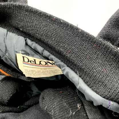 【現状渡し品】【メンズ】 DELONG デロング AUDRA STADIUM JACKET スタジアムジャケット USA製 スタジャン アウター 146-250914-as-04-izu サイズ：2XL カラー：ブラック 万代Net店