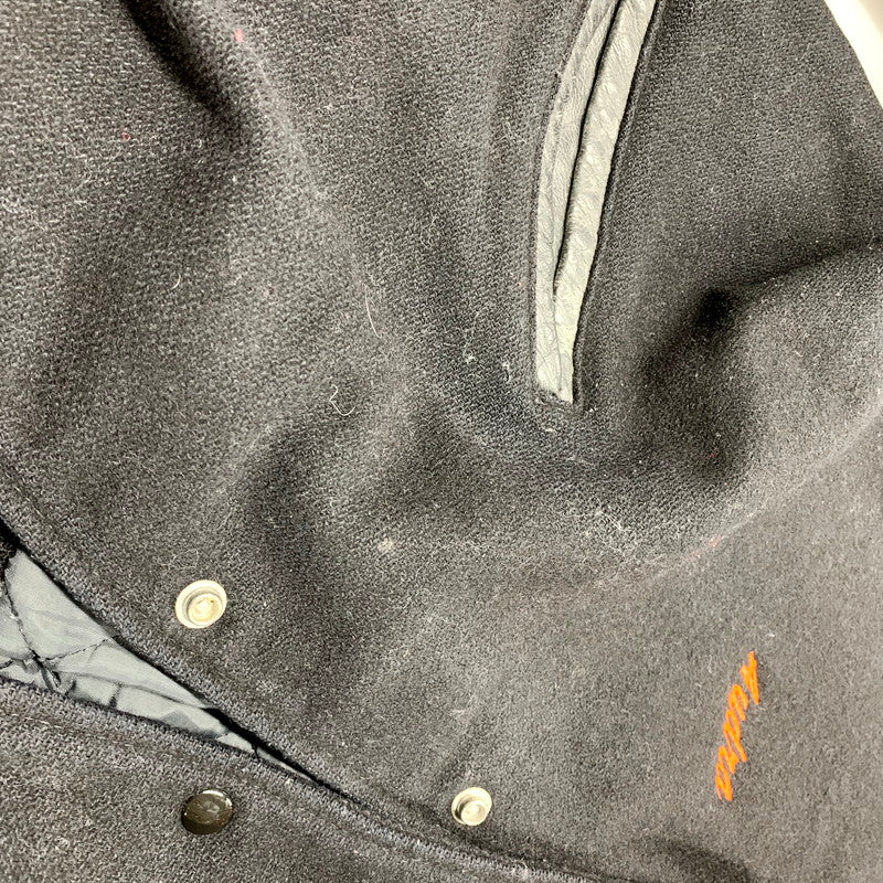 【現状渡し品】【メンズ】 DELONG デロング AUDRA STADIUM JACKET スタジアムジャケット USA製 スタジャン アウター 146-250914-as-04-izu サイズ：2XL カラー：ブラック 万代Net店