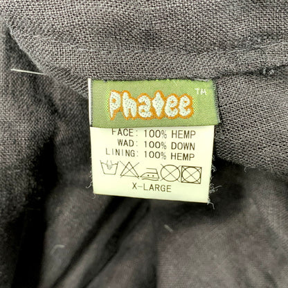【中古品】【メンズ】 phatee ファティー HEMP DOWN JACKET ヘンプ ダウンジャケット アウター 144-250917-cs-18-izu サイズ：XL カラー：ブラック 万代Net店