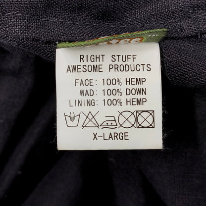 【中古品】【メンズ】 phatee ファティー HEMP DOWN JACKET ヘンプ ダウンジャケット アウター 144-250917-cs-18-izu サイズ：XL カラー：ブラック 万代Net店