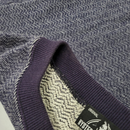 【中古品】【メンズ】 HYSTERIC GLAMOUR ヒステリックグラマー LADYLAND ACADEMY CREW NECK SWEAT SHIRT 02191CS02 クルーネック スウェットシャツ 長袖 トップス 140-250911-as-04-izu サイズ：L カラー：ネイビー 万代Net店