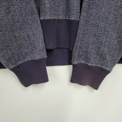 【中古品】【メンズ】 HYSTERIC GLAMOUR ヒステリックグラマー LADYLAND ACADEMY CREW NECK SWEAT SHIRT 02191CS02 クルーネック スウェットシャツ 長袖 トップス 140-250911-as-04-izu サイズ：L カラー：ネイビー 万代Net店