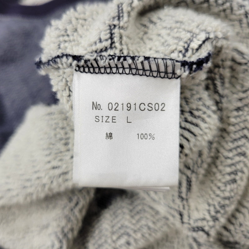 【中古品】【メンズ】 HYSTERIC GLAMOUR ヒステリックグラマー LADYLAND ACADEMY CREW NECK SWEAT SHIRT 02191CS02 クルーネック スウェットシャツ 長袖 トップス 140-250911-as-04-izu サイズ：L カラー：ネイビー 万代Net店