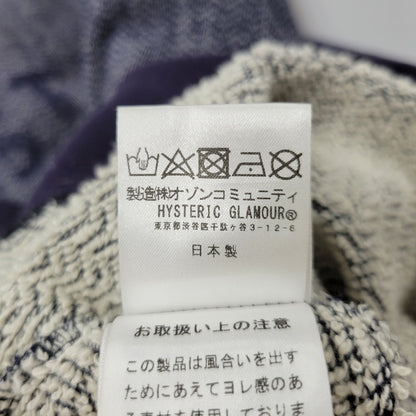 【中古品】【メンズ】 HYSTERIC GLAMOUR ヒステリックグラマー LADYLAND ACADEMY CREW NECK SWEAT SHIRT 02191CS02 クルーネック スウェットシャツ 長袖 トップス 140-250911-as-04-izu サイズ：L カラー：ネイビー 万代Net店