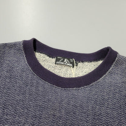 【中古品】【メンズ】 HYSTERIC GLAMOUR ヒステリックグラマー LADYLAND ACADEMY CREW NECK SWEAT SHIRT 02191CS02 クルーネック スウェットシャツ 長袖 トップス 140-250911-as-04-izu サイズ：L カラー：ネイビー 万代Net店