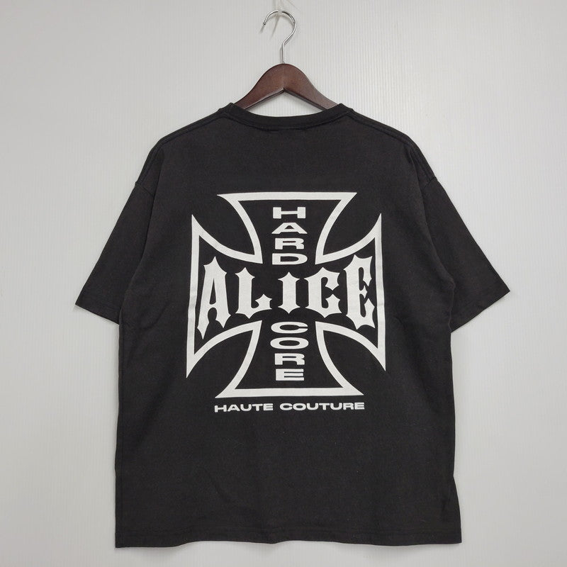 【中古品】【メンズ】 ALICE HOLLYWOOD アリスハリウッド HARD CORE SS TEE ショートスリーブ Tシャツ 半袖 トップス 141-250913-as-11-izu サイズ：M カラー：ブラック 万代Net店