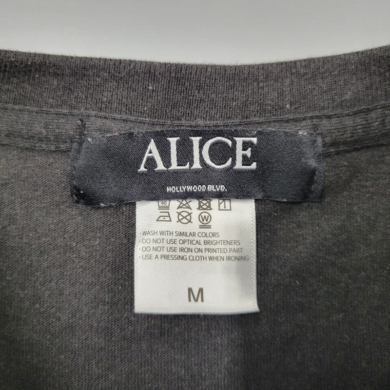 【中古品】【メンズ】 ALICE HOLLYWOOD アリスハリウッド HARD CORE SS TEE ショートスリーブ Tシャツ 半袖 トップス 141-250913-as-11-izu サイズ：M カラー：ブラック 万代Net店