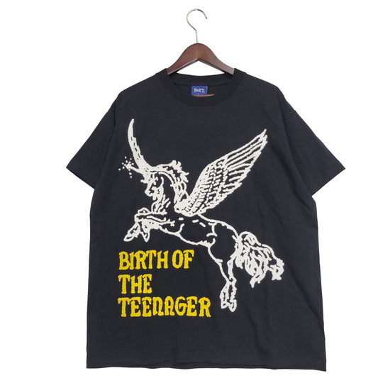 【中古品】【メンズ】 BOTT ボット UNICORN ユニコーン FRONT PRINT SS TEE フロント プリント ショートスリーブ Tシャツ トップス 半袖 142-250921-cs-08-izu サイズ：L カラー：ブラック 万代Net店