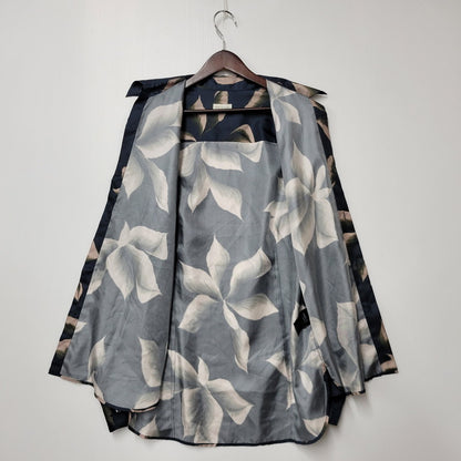 【中古品】【メンズ】 DRIES VAN NOTEN ドリスヴァンノッテン SILK FLORAL SHIRT シルク フローラル シャツ 長袖 トップス 141-250913-as-05-izu サイズ：50 カラー：ネイビー系 万代Net店