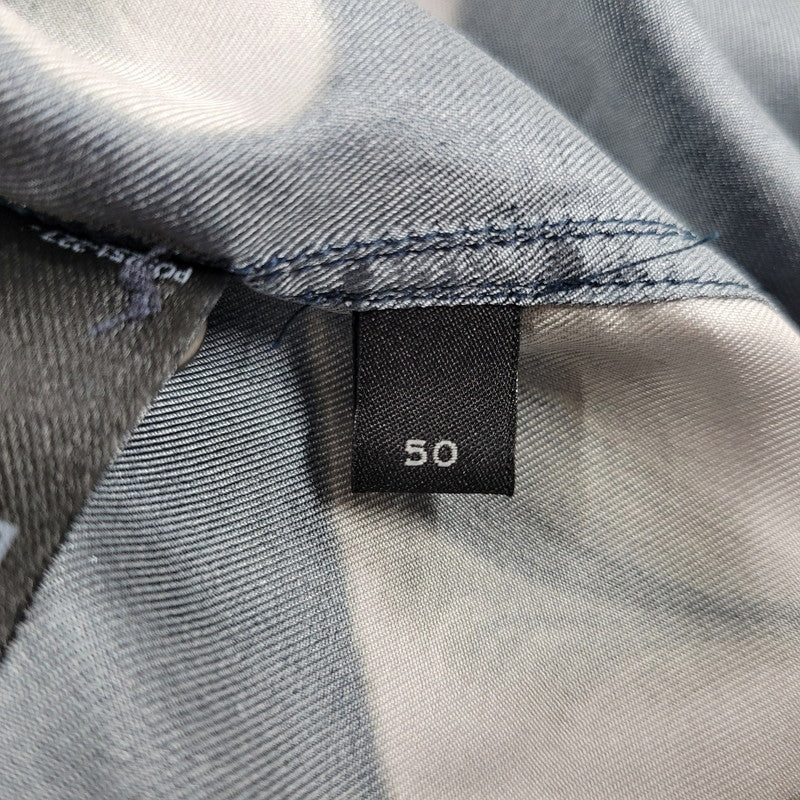 【中古品】【メンズ】 DRIES VAN NOTEN ドリスヴァンノッテン SILK FLORAL SHIRT シルク フローラル シャツ 長袖 トップス 141-250913-as-05-izu サイズ：50 カラー：ネイビー系 万代Net店