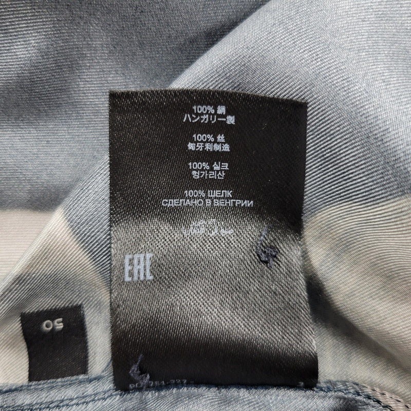 【中古品】【メンズ】 DRIES VAN NOTEN ドリスヴァンノッテン SILK FLORAL SHIRT シルク フローラル シャツ 長袖 トップス 141-250913-as-05-izu サイズ：50 カラー：ネイビー系 万代Net店